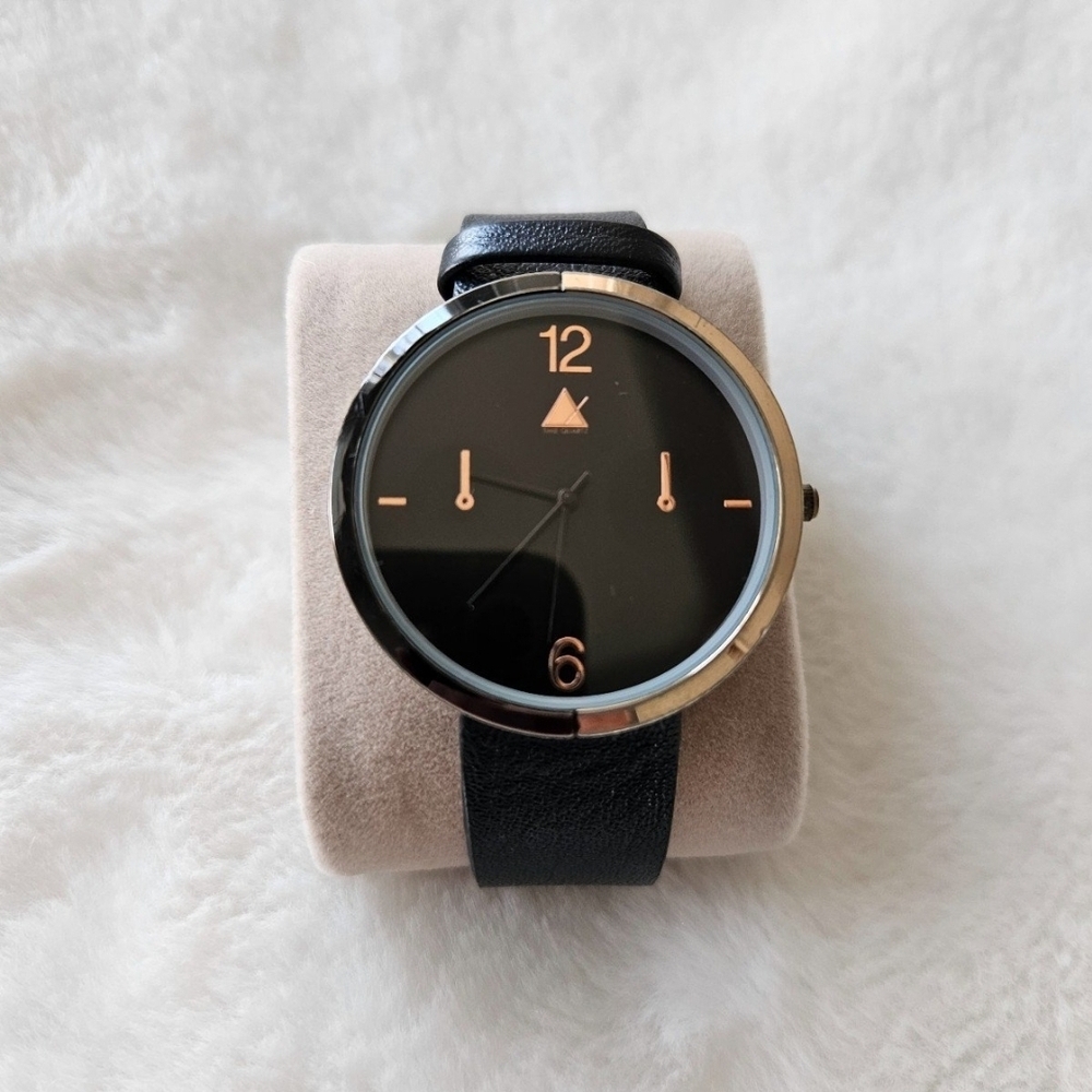 Black & Rose Gold Minimalist Men's Watch